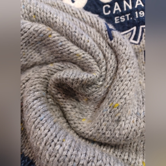 Roots Canada Kids Hockey Knit Grey/Blue Size XXL (13-14 years)EUC - Picture 4 of 5